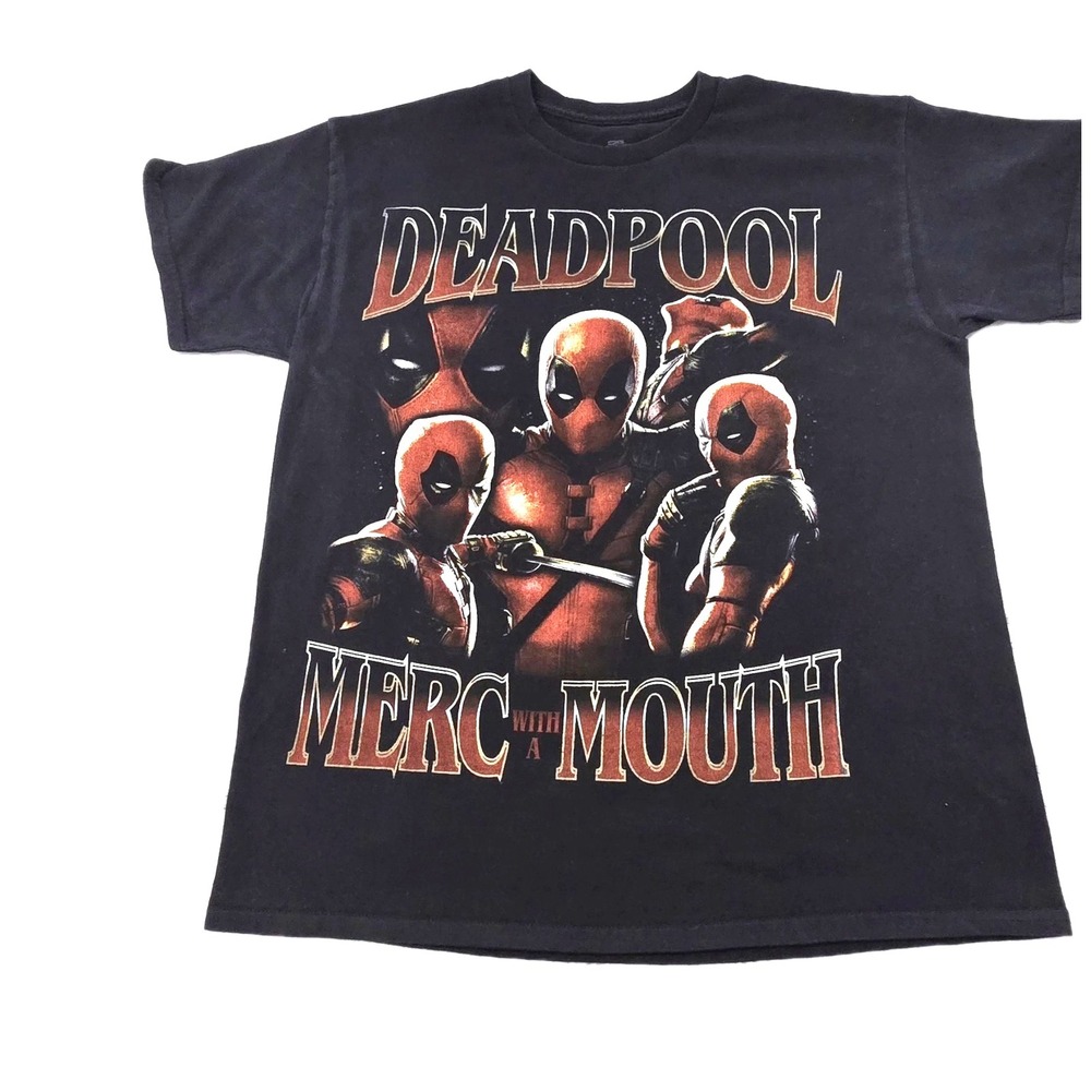 Deadpool Mens T-Shirt -  Merc‎ with a Mouth Movie  Group Image